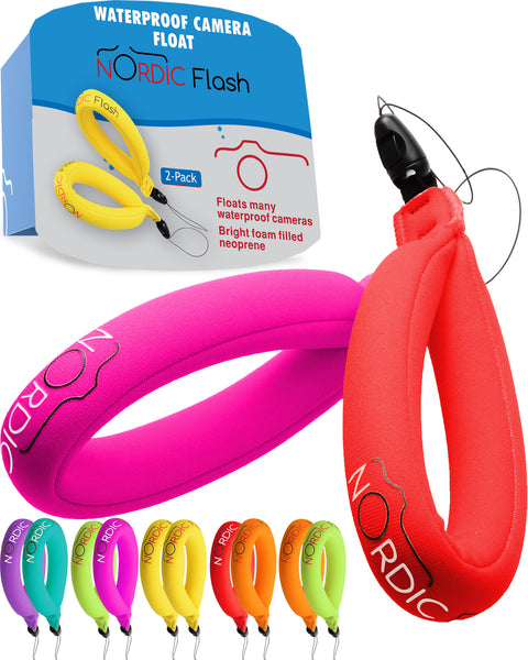 Nordic Flash Waterproof Camera Float - Pack of 2