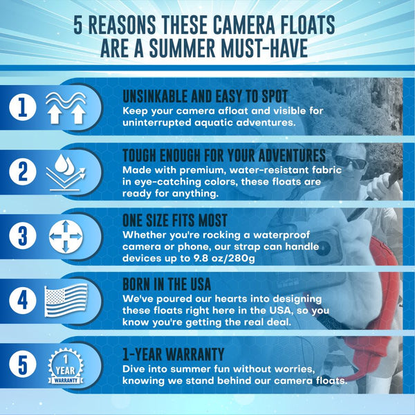 Floating Camera Wrist Strap – Waterproof Wrist Strap for GoPro, Action Cameras, Waterproof Phone Cases & More