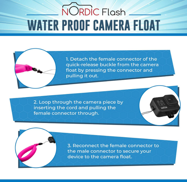 Nordic Flash Waterproof Camera Float - Pack of 2