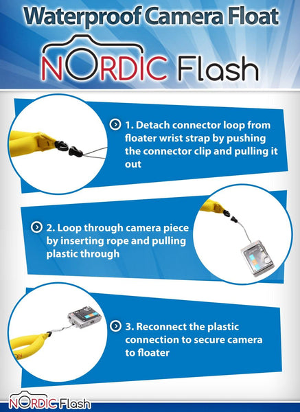 Nordic Flash Waterproof Camera Float (2-Pack)